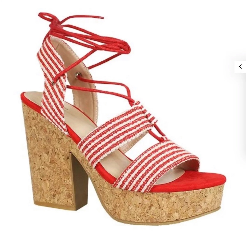 YOKI size 10 (Norstrom) Stylish Lace-up Platform Shoes Sandals NEW